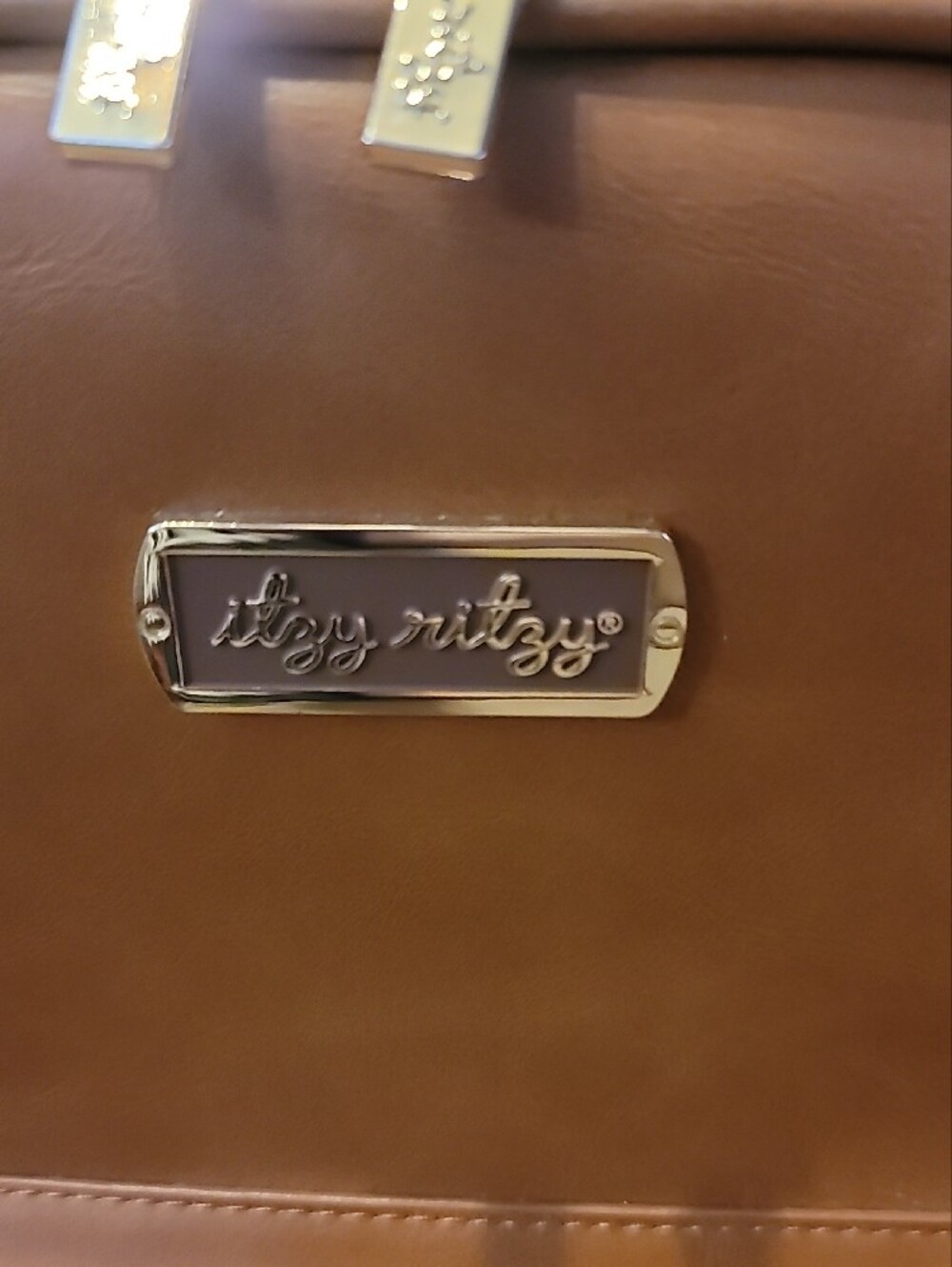 Itzy Ritzy Mini Backpack Cognac - Picture 2 of 6